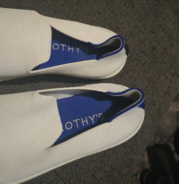 Rothy's | The Original Slip On Sneakers Bright White Women's 8 - Picture 2 of 5
